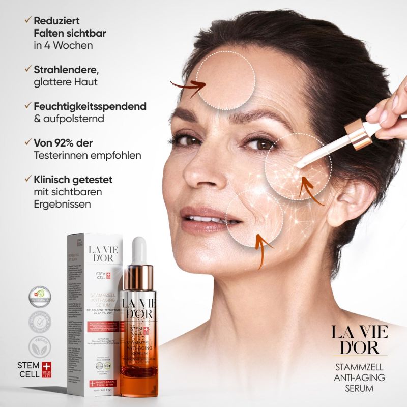 LaVieDor Anti-Aging Set – Serum & Tagescreme mit Stammzellen und LSF 30