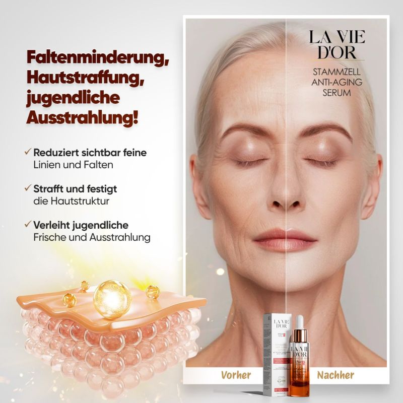 LaVieDor Komplettset – Anti-Aging Serum, Tagescreme mit LSF 30 & Lippenpflege