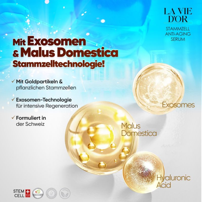 LaVieDor Anti-Aging Serum – Zellaktivierendes Intensivserum mit Hyaluronsäure & Pflanzenstammzellen