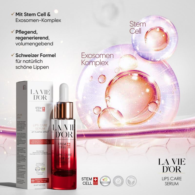 LaVieDor Komplettset – Anti-Aging Serum, Tagescreme mit LSF 30 & Lippenpflege