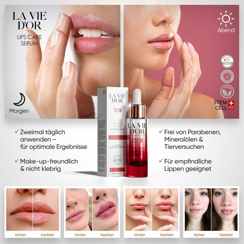 LaVieDor Lip Plumper – Natürliche Lippenpflege mit Volumen-Effekt & Anti-Aging-Wirkung