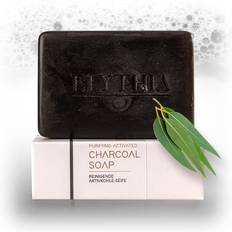 Elythia Aktivkohle-Seife mit Eukalyptus – Tiefenreinigung & Frische