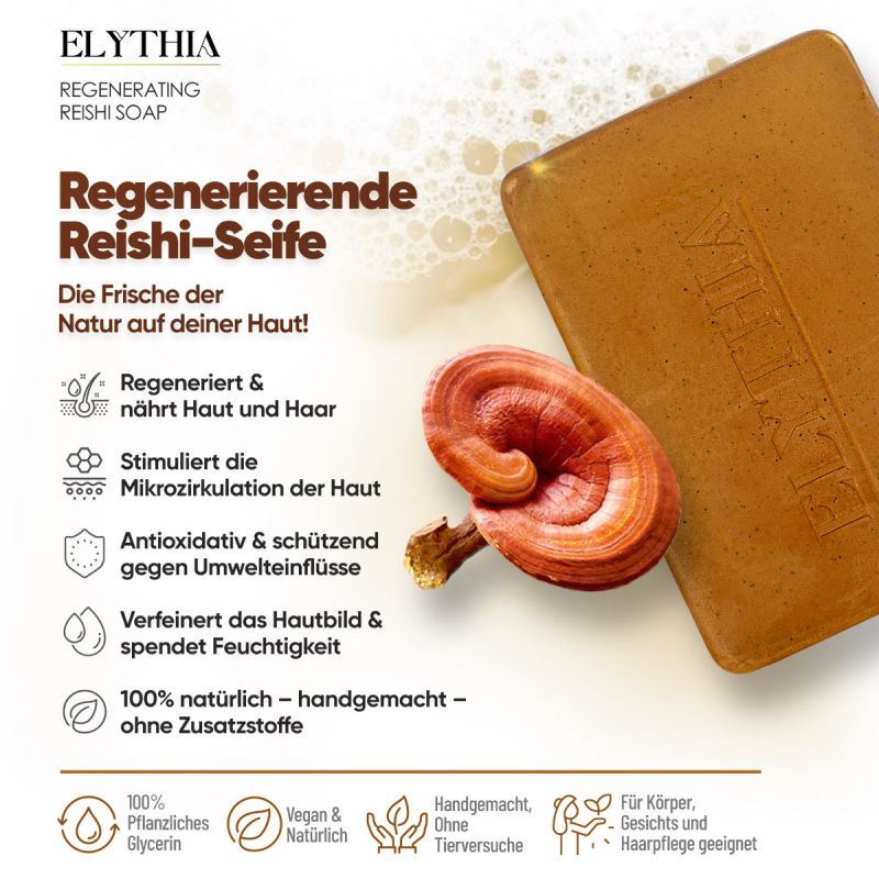 Elythia Reishi-Seife – Regeneration & Schutz für Haut & Haar