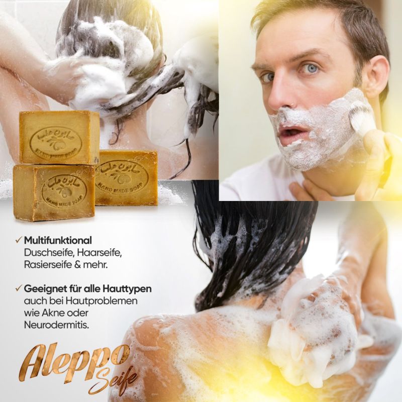 Elythia Aleppo-Seife – 2er-Set Naturseifen mit Oliven- & Lorbeeröl