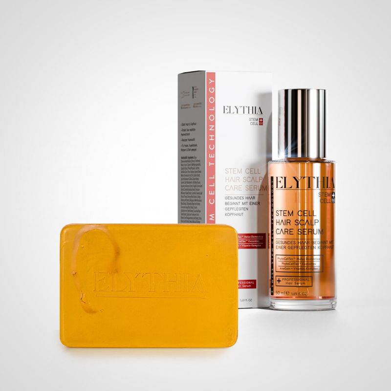 Elythia Haarpflegeset – Stammzell-Haarserum & Honig Naturseife