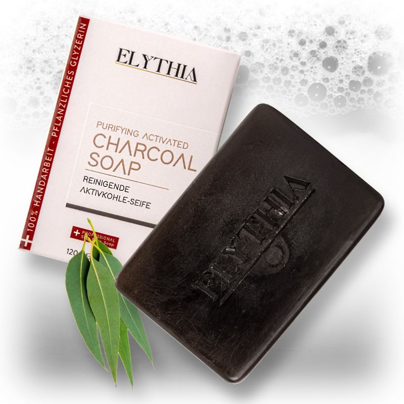 Elythia Aktivkohle-Seife mit Eukalyptus – Tiefenreinigung & Frische