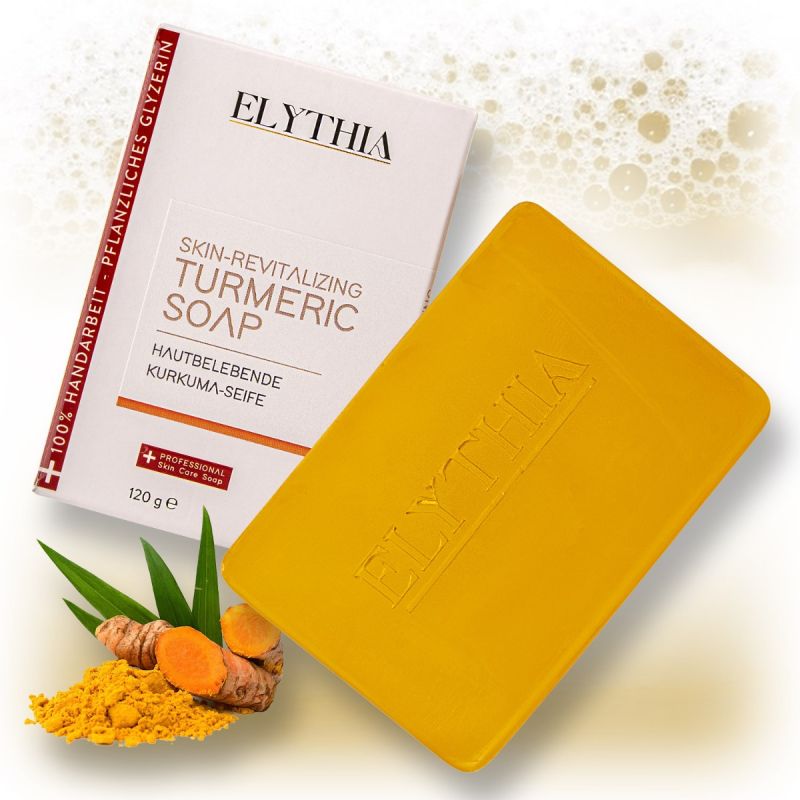 Elythia Kurkuma Kojsäure-Seife – Für einen ebenmäßigen, strahlenden Teint. Kojic Acid Soap