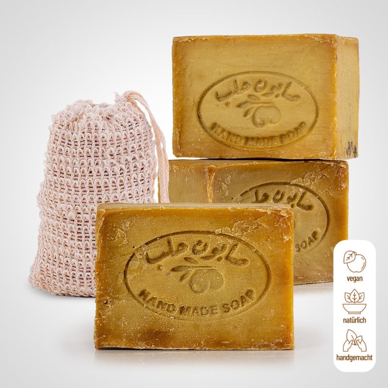 Elythia Aleppo-Seife – 3er-Set Naturseifen mit Oliven- & Lorbeeröl
