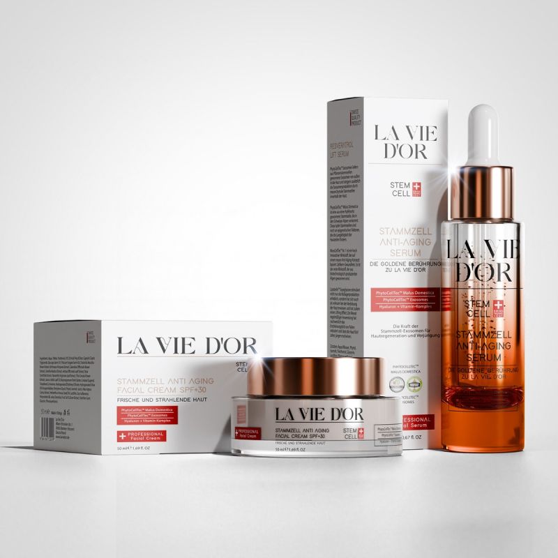 LaVieDor Anti-Aging Set – Serum & Tagescreme mit Stammzellen und LSF 30